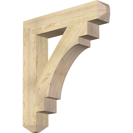 Ekena Millwork Merced Craftsman Rough Sawn Bracket, Douglas Fir, 6"W x 34"D x 38"H BKT06X34X38MRC04RDF